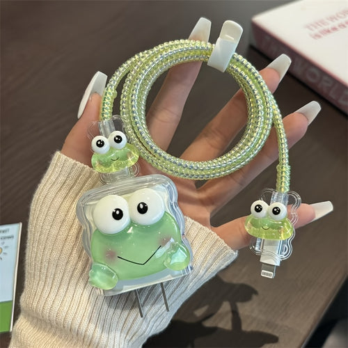 Phone Charger Protector, Wear-Resistant and Anti-Bend Cable Sleeve, Compatible with Apple 18W/20W